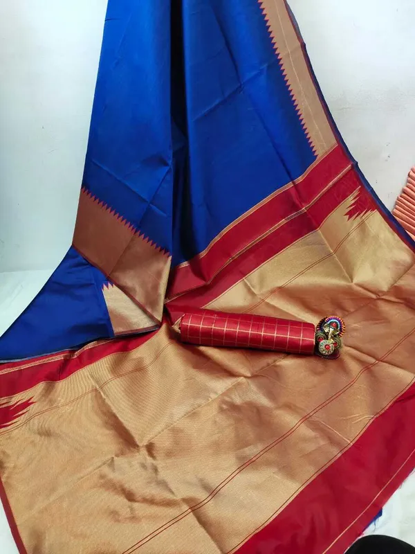 Dark_Blue_Embellished_Banarasi_Jacquard_Saree_(Dark_Blue)